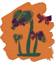 Orange Plant Sticker