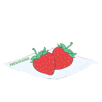 FreshPaper fruit fresh strawberries fresh paper Sticker