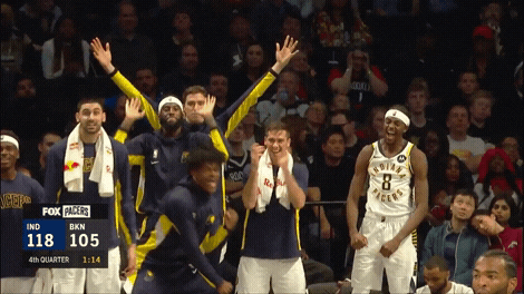 Blue And Gold Basketball GIF by Indiana Pacers