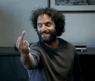 flip the bird middle finger GIF