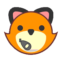 Go Gold Fox Sticker by Fundación Vuela