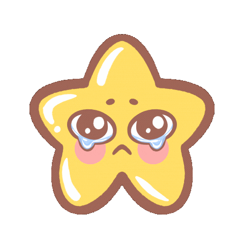Kokodrawsstuff sad star crying cry Sticker