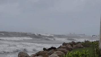 Tropical Storm Henri Brings Rough Seas to Rhode Island's Shore