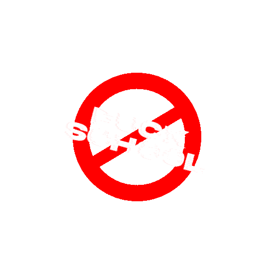 School Fuckschool Sticker by NOTDEAD