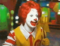 ronald mcdonald clown GIF