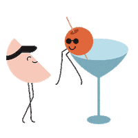 Happy Cocktail Sticker by bop.eats