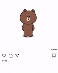 LINEFRIENDS like brown sally linefriends GIF
