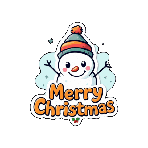 Christmas Joy Snowman Sticker