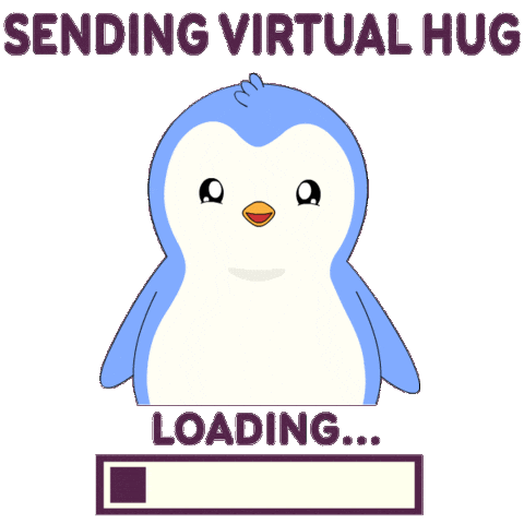 Cheer Up Hug Sticker by Pudgy Penguins