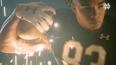 Ball Sparks GIF by Notre Dame Fighting Irish
