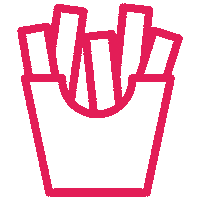 moo_oman happy food pink drinks Sticker