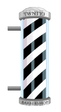 twnty3 barbershop twnty3 twnty3 barbershop bespoke barbershop Sticker