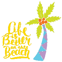 At The Beach Sticker by Beachcombing Magazine