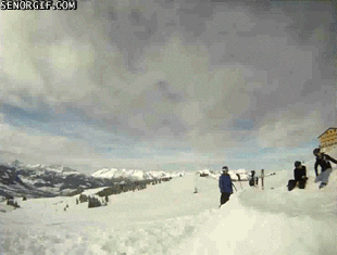 skiing fail GIF by Cheezburger