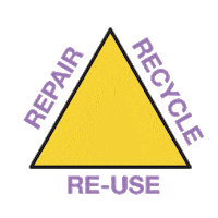 Triangle Recycle Sticker by Beci Orpin