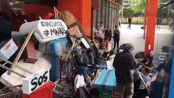 Manus Protesters Barricade Entrance to Melbourne Border Force Office
