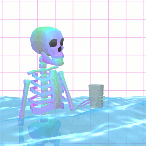 water skeleton GIF by jjjjjohn