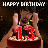 Thirteenth Birthday GIF