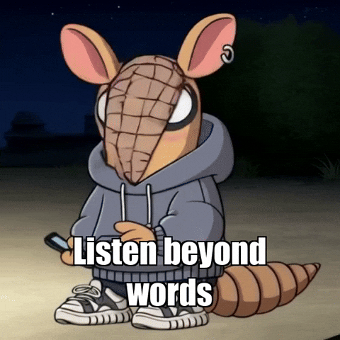 Wisdom Listening GIF by Chillo Dillo