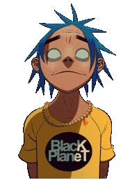 2-D Yes Sticker by Gorillaz