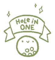 One Shot Golf Sticker by Catharina Stewart