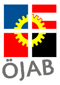 oejab_at logo blue red white Sticker