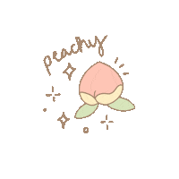 kayledoodles kawaii sparkle sparkles peach Sticker