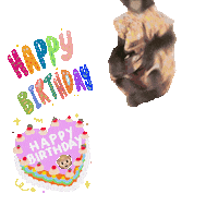 Happy Birthday Monkey Sticker