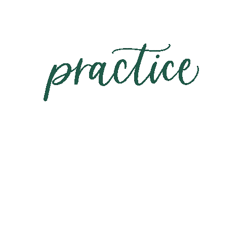 Calligraphy Practice Sticker by Green Country Creative