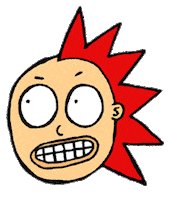marcelalois angry rock mad punk Sticker