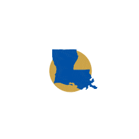 lmoga louisiana louisiana blue lmoga louisiana mid continent Sticker