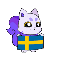 Flag Sweden Sticker by Lucky Kat Studios