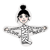 Love You Hearts Sticker