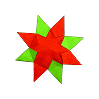 Origami Paper Star Sticker