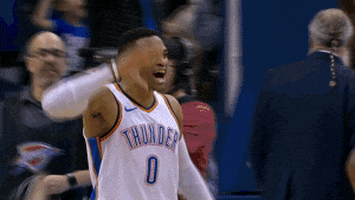 high five russell westbrook GIF by NBA