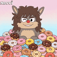 Pink Eating GIF