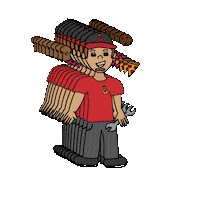 Hungry Pizza Sticker by Garys East Coast Service