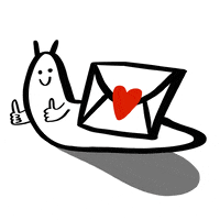 Postsnailpress thumbsup stamp snail envelope GIF