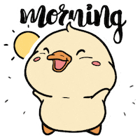 Excited Good Morning Sticker by Aminal Stickers