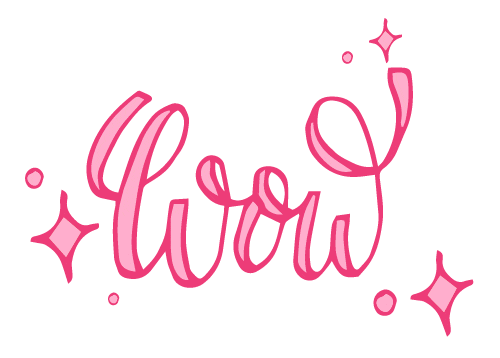 pink wow Sticker by Creative Shop