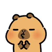 Sorry Fingers Sticker by Capybara Pimoo by Stickie