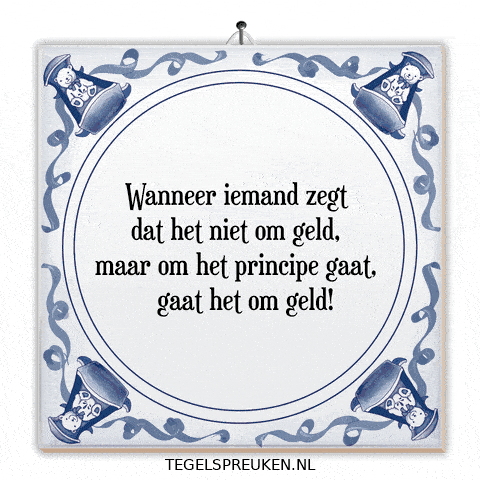 Wijsheid Geld GIF by Tegelspreuken.nl