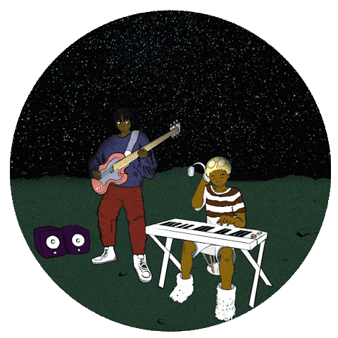 Jamming Black Music Sticker by Miloe