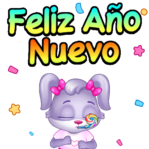 Celebrar New Year Sticker by Lucas and Friends by RV AppStudios