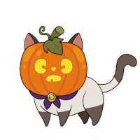 timeprincesses cat halloween pumkin timeprincess Sticker