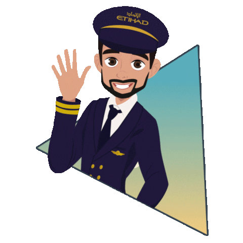 abu dhabi pilot Sticker by Etihad Airways