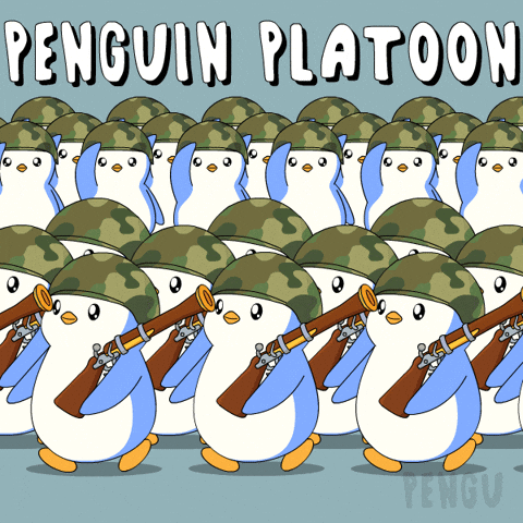 Team Marching GIF by Pudgy Penguins