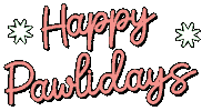 Woof Happy Pawlidays Sticker by SASSYWOOF