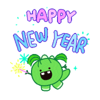 Happy New Year Sticker by DINOSALLY