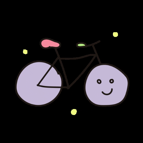 sunsfolio giphygifmaker kawaii bike pastel GIF